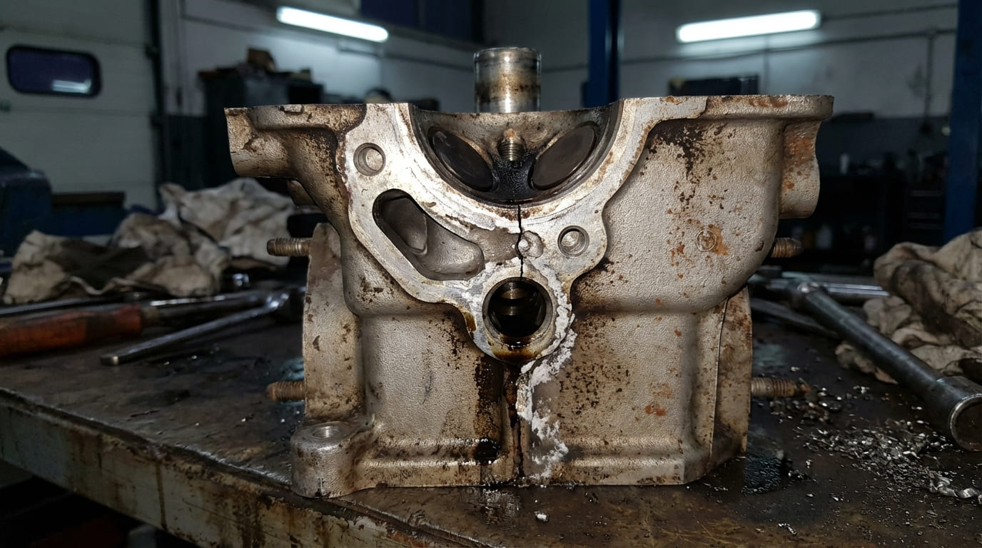 Can a cracked cylinder head be repaired?