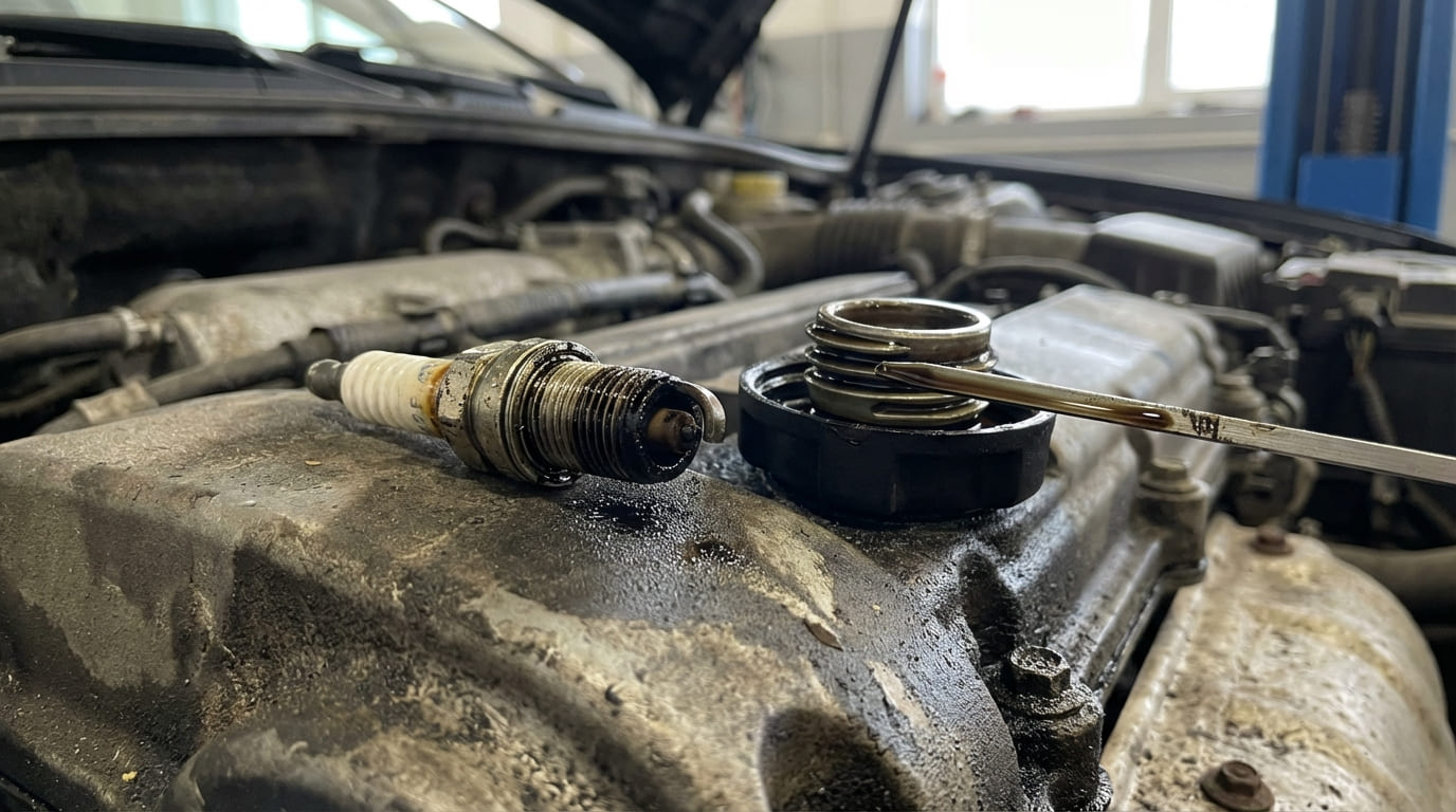 Can bad piston rings cause excessive oil consumption?