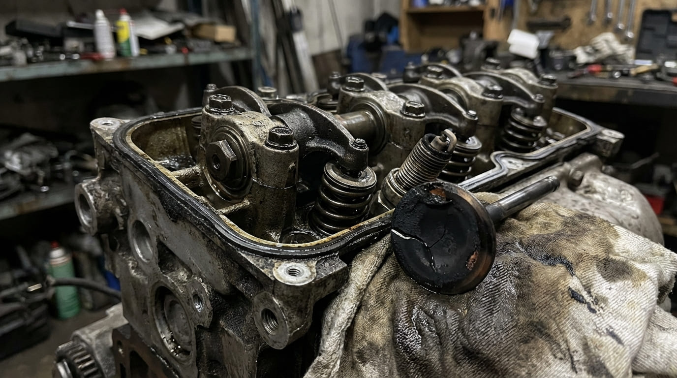 Can faulty valves cause engine misfires?