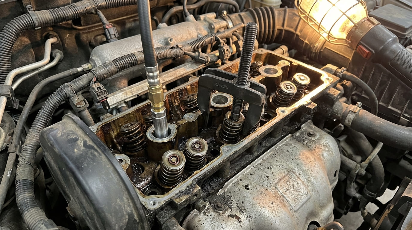 Can valve stem seals be replaced without removing the cylinder head?