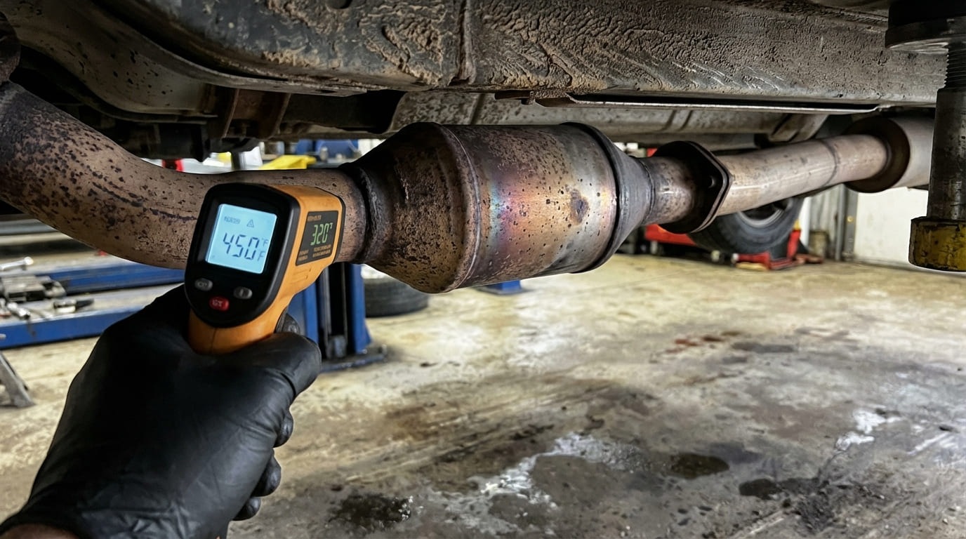 How to test a catalytic converter without removal?