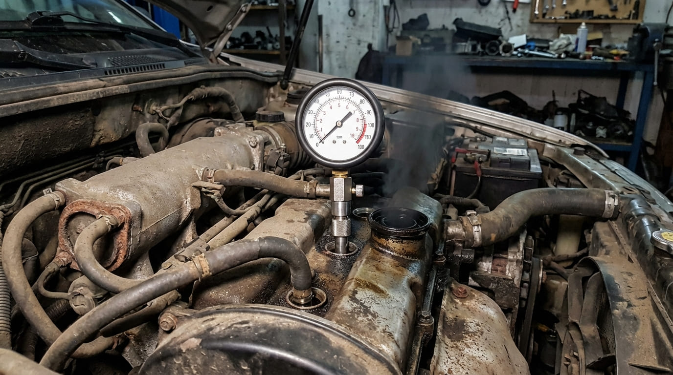 How to test for worn piston rings?