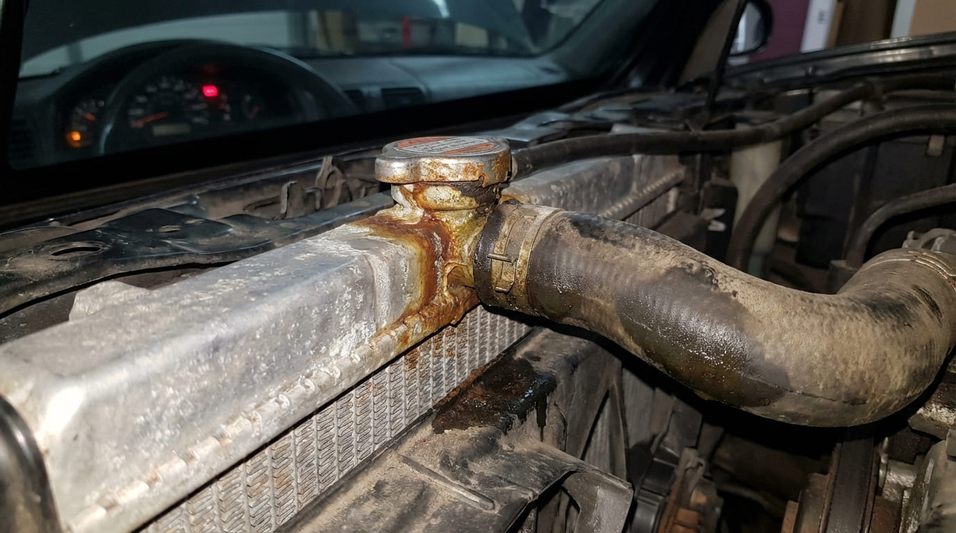 What are the signs of a clogged radiator?