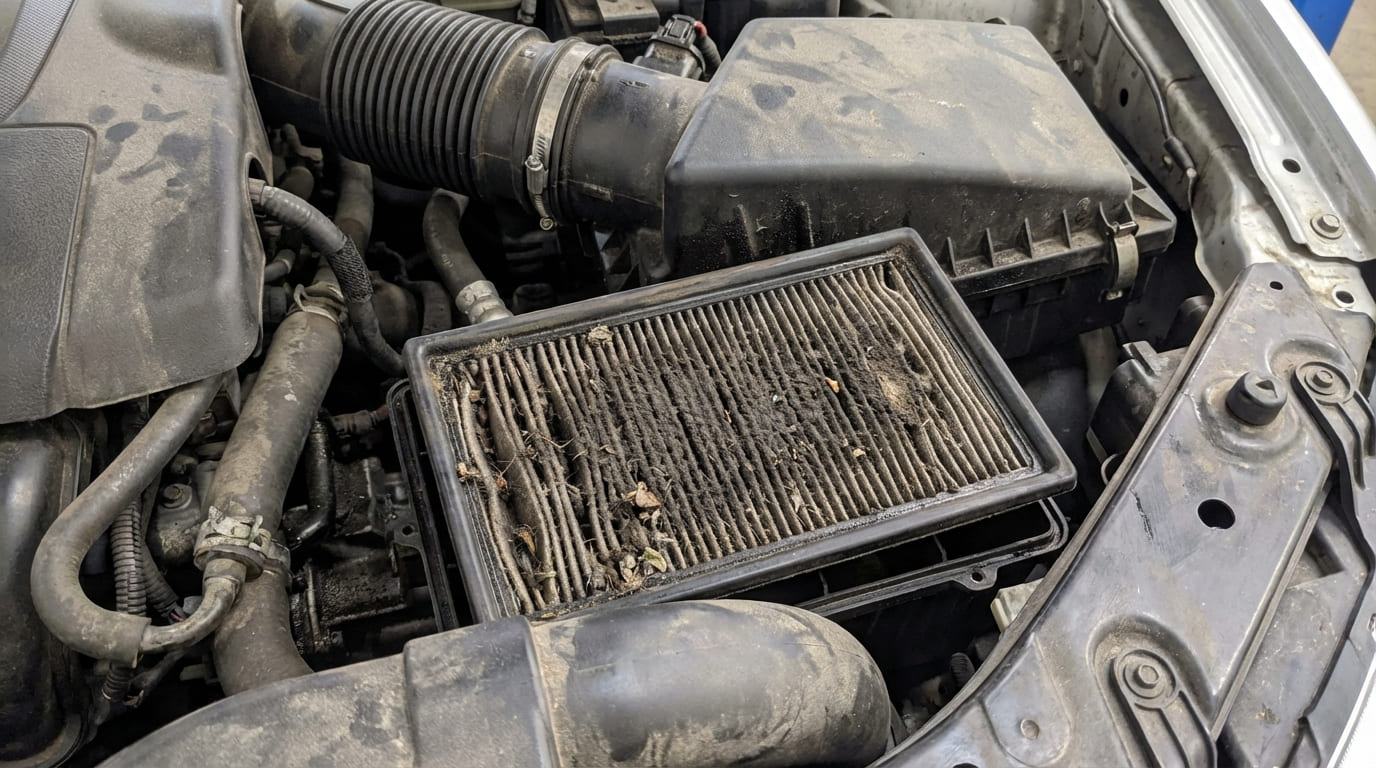 What are the symptoms of a dirty air filter?