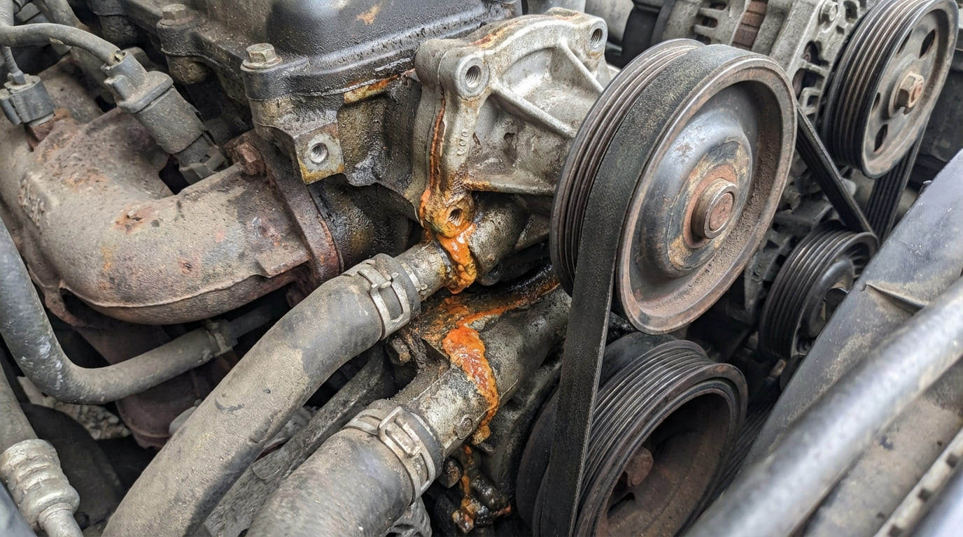 What are the symptoms of a failing water pump?