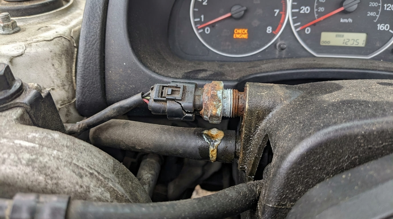 What are the symptoms of a faulty coolant temperature sensor?