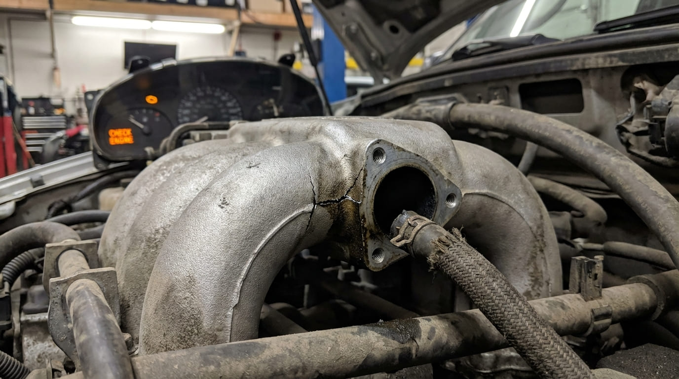 What are the symptoms of intake manifold issues?