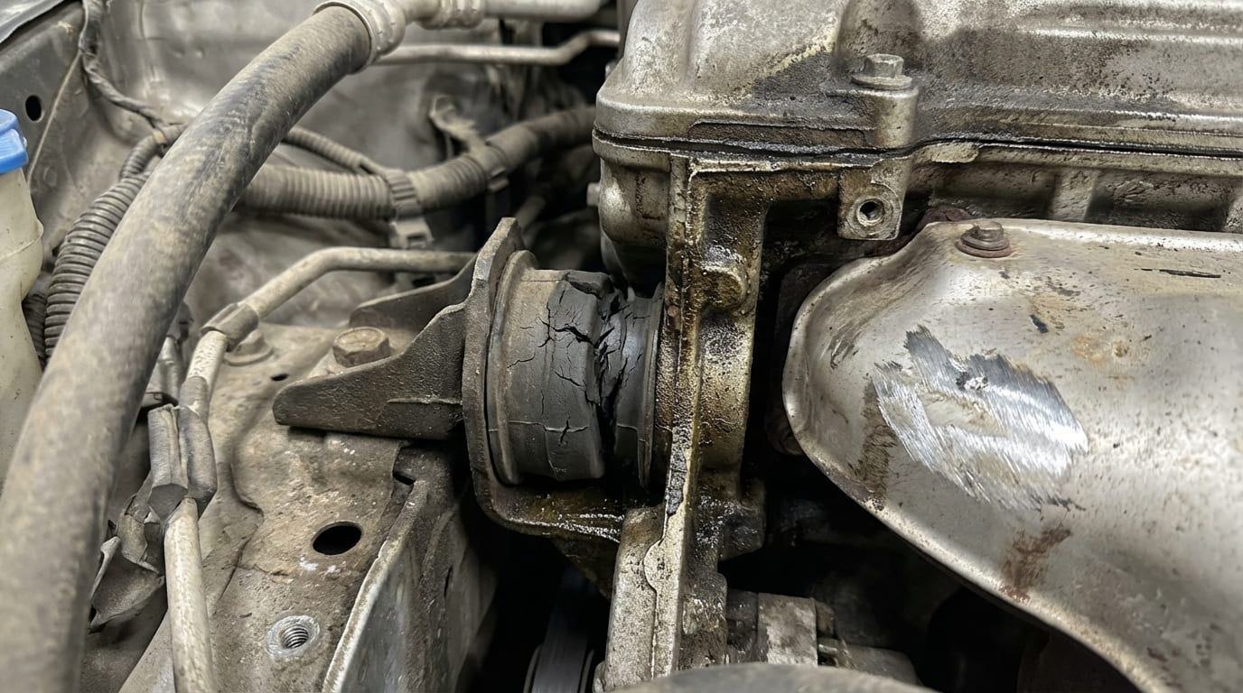 What are the symptoms of worn engine mounts?