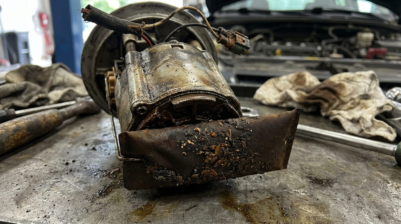 What causes a fuel pump to fail to prime or make excessive noise?