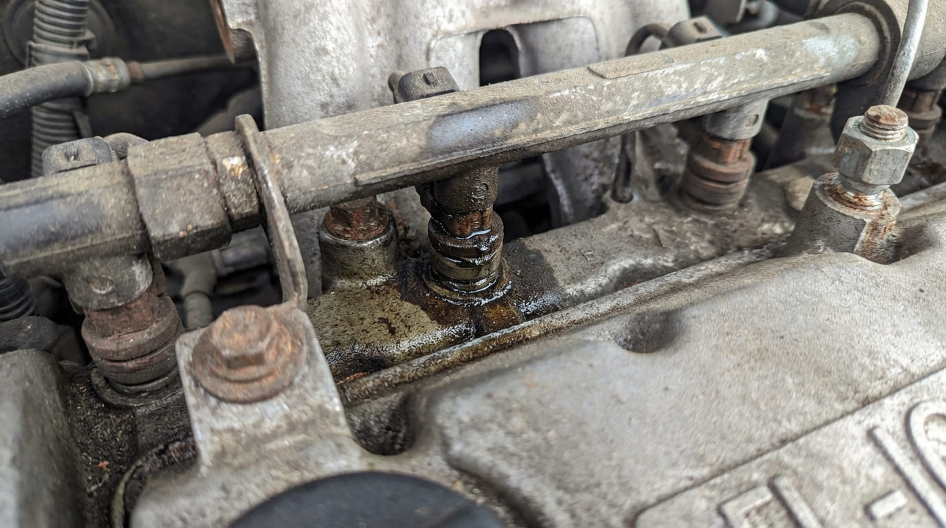 What causes a gasoline smell in engine oil?