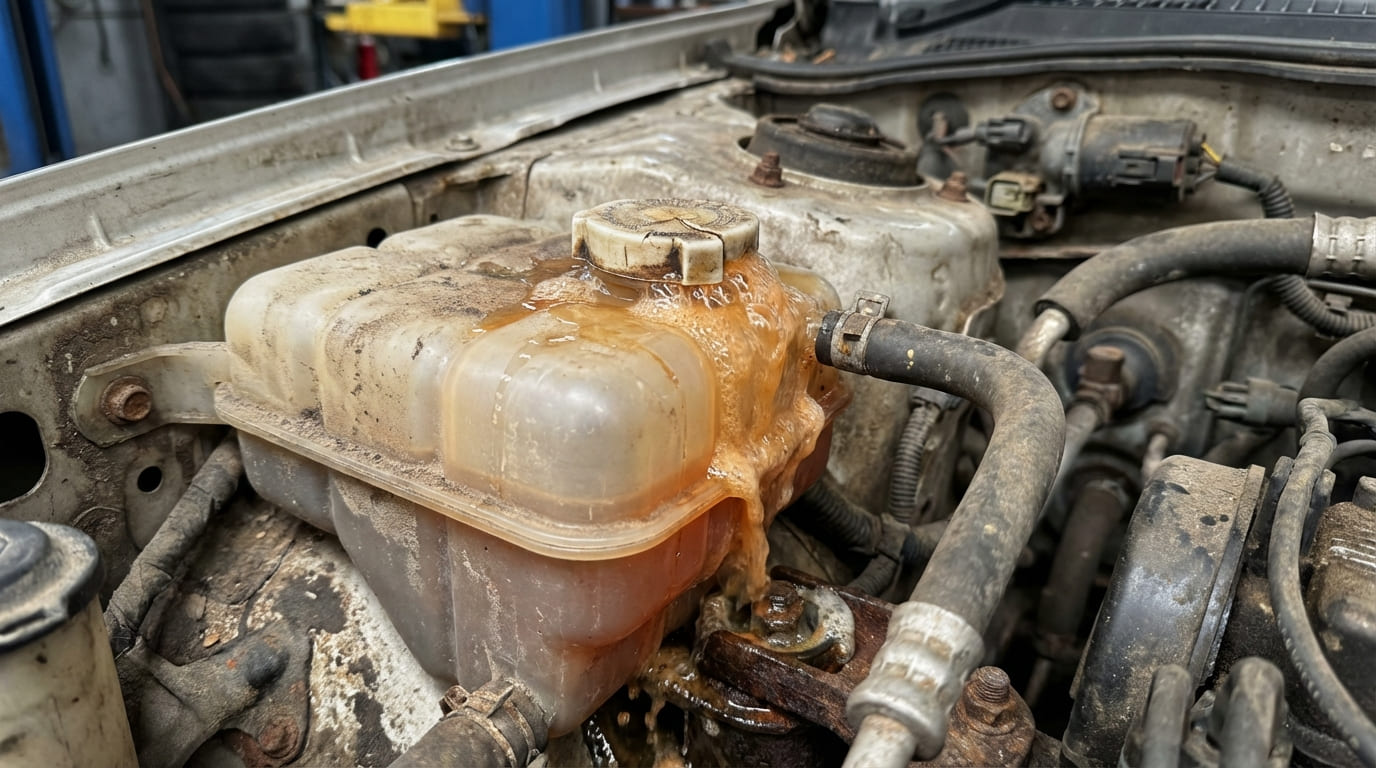 What causes coolant bubbling, foaming, or expulsion from the overflow tank?