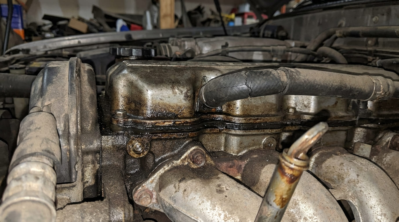 What causes excessive engine oil consumption?