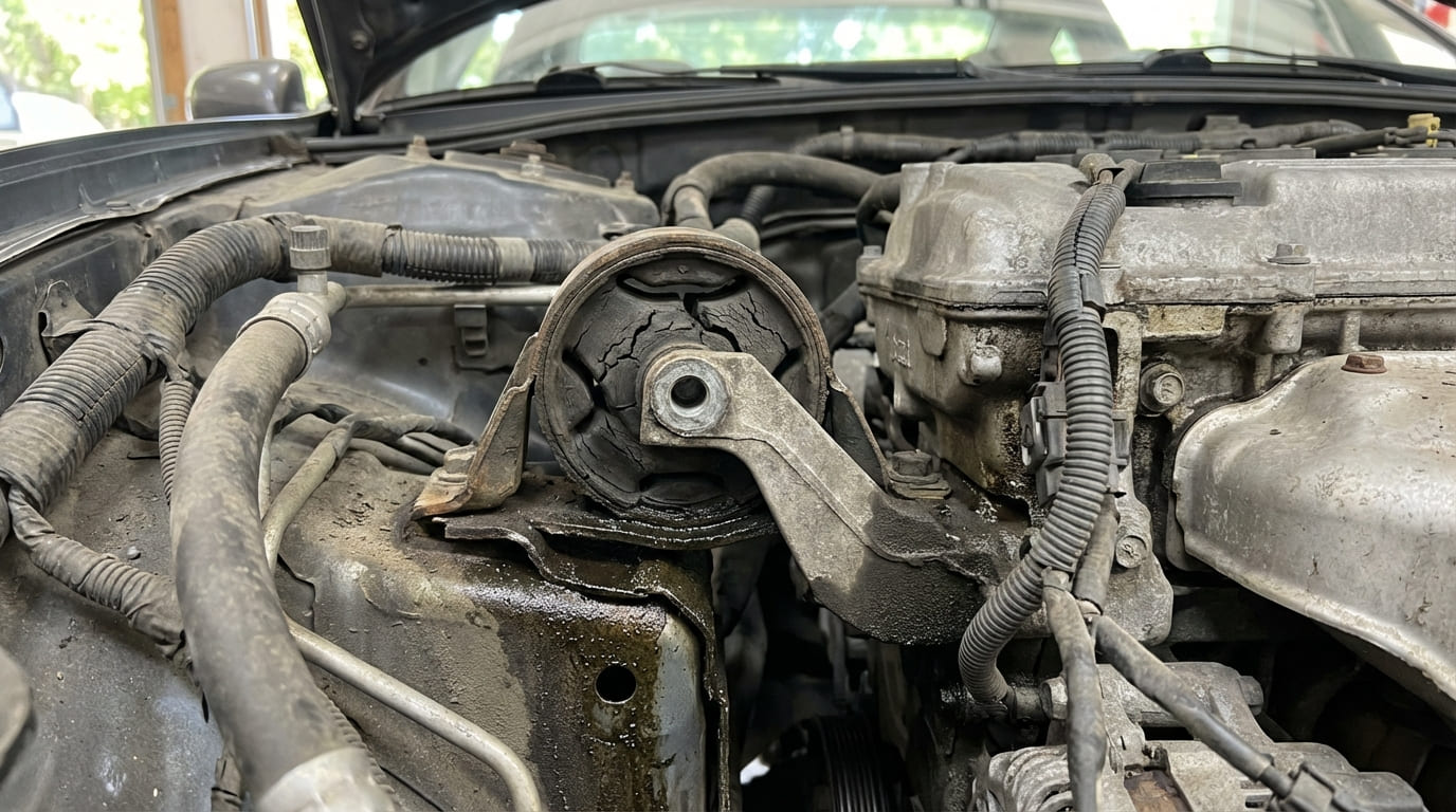 What causes excessive engine vibration at idle, on start, or during acceleration?