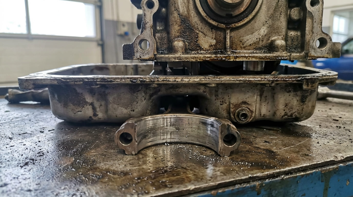 What causes knocking or ticking noises from the engine block?