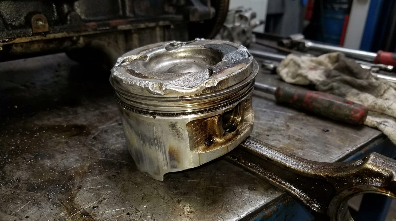 What causes pistons to burn or melt?