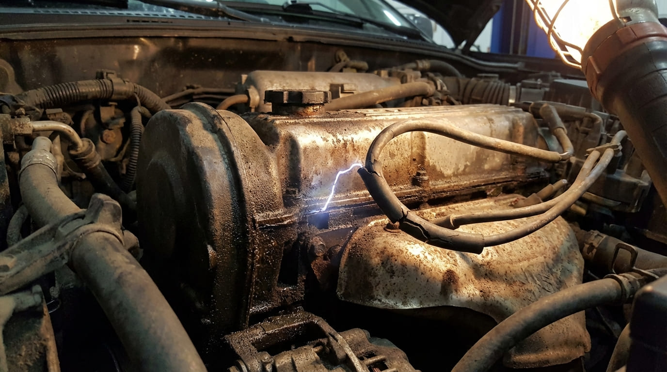 What causes spark plug wire arcing or failure?