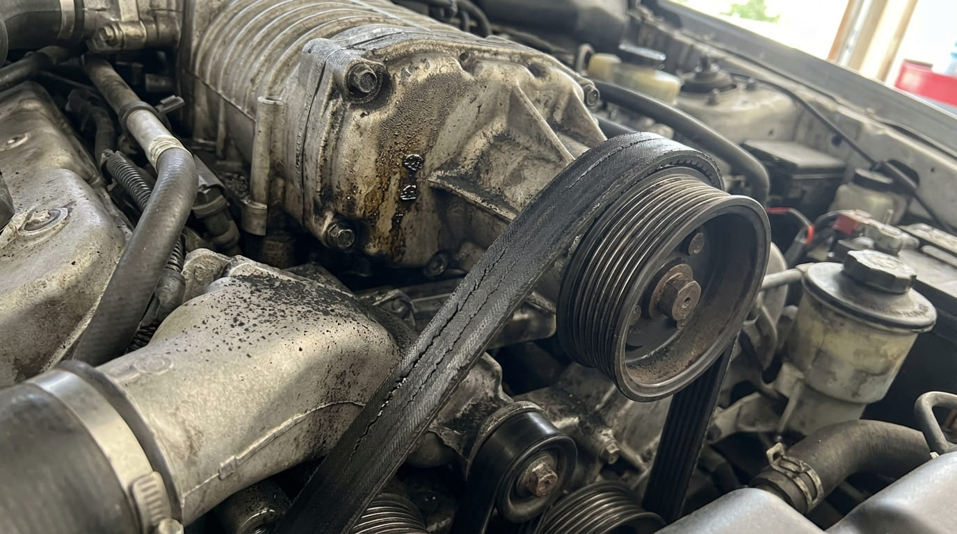 What causes supercharger whining or squealing?