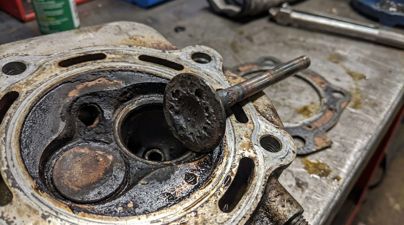 What causes valves to burn?