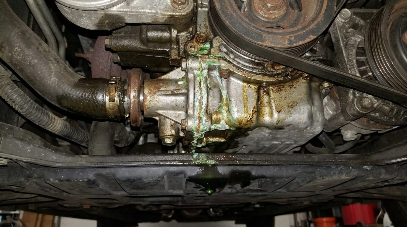 What causes water pump coolant leaks?
