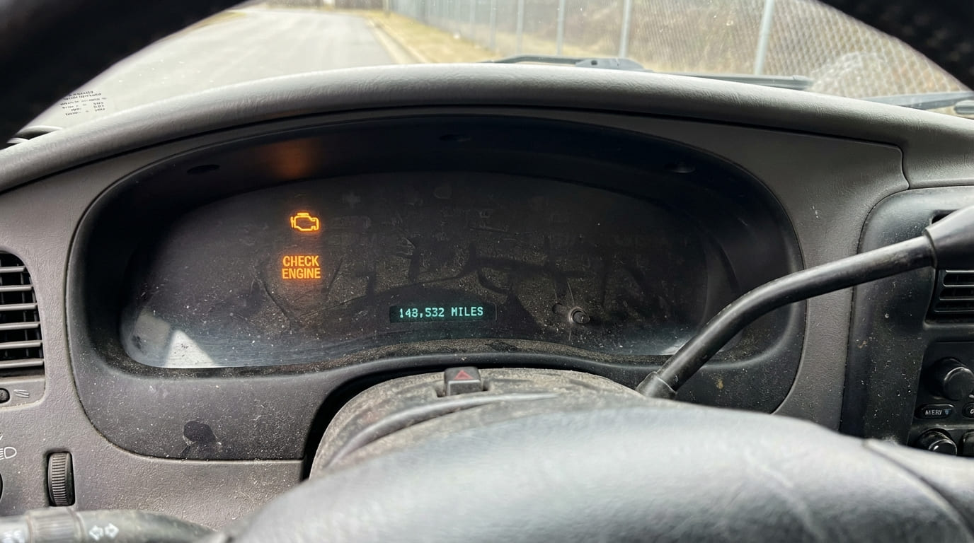 What does a flashing Check Engine Light indicate?