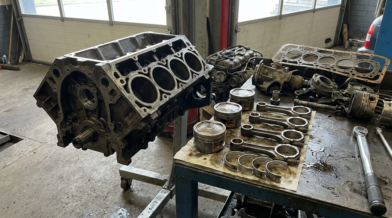 What is included in a complete engine rebuild?