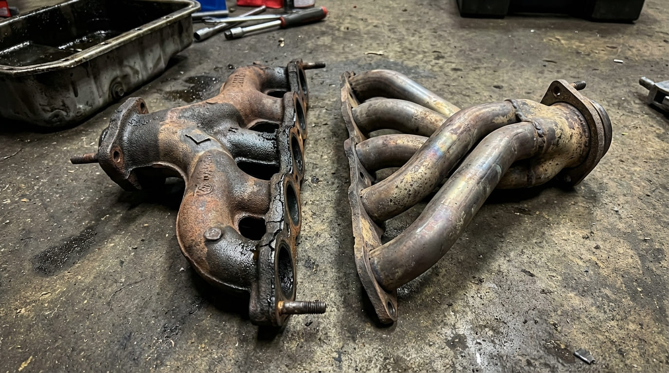What is the difference between an exhaust manifold and headers?