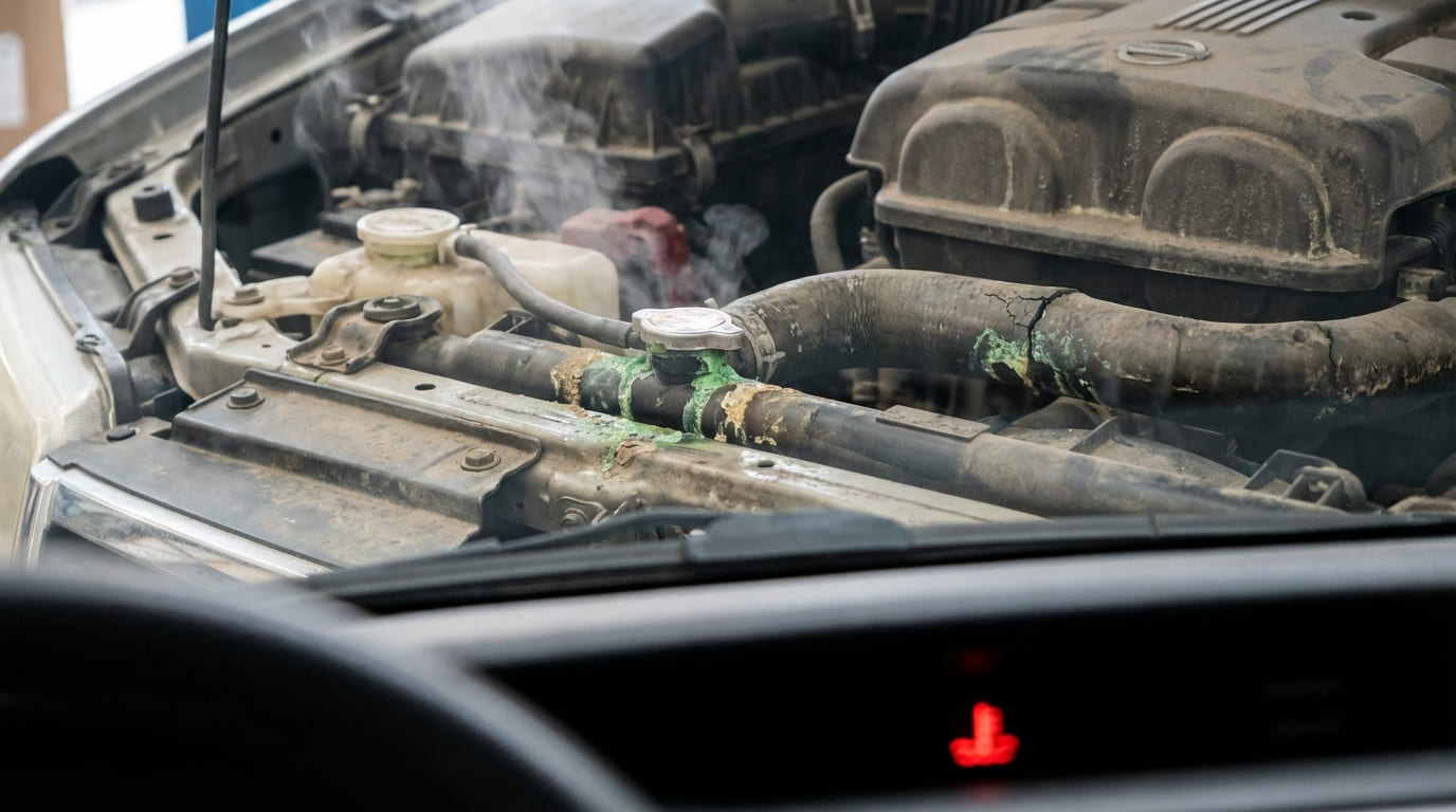 What steps to take if the engine overheats or boils over?