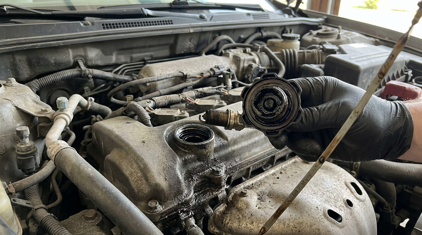 Where does engine oil go if there is no smoke or visible leaks?