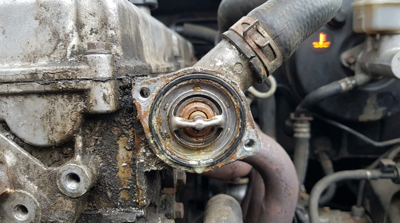 Why might a radiator stay cold while the engine overheats?